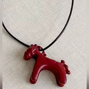 red horse charm pendant Necklace